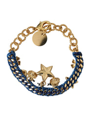 Dolce & Gabbana Gold Tone Brass Chain Star Fashion Bracelet - Retail Flare