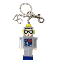 Dolce & Gabbana Multicolor Astronaut Space Metal Logo Keyring Keychain - Retail Flare