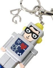 Dolce & Gabbana Multicolor Astronaut Space Metal Logo Keyring Keychain - Retail Flare