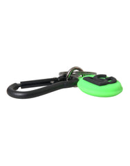 Dolce & Gabbana Green Rubber DG Logo Round Brass Metal Keyring Keychain - Retail Flare