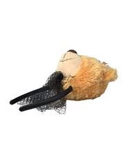 Dolce & Gabbana Brown Teddy Bear Gold Crystal Crown Hair Band Diadem - Retail Flare
