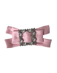 Dolce & Gabbana Pink Satin Crystal Jewelry Brooch Hair Pin - Retail Flare