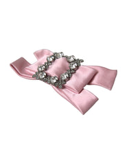 Dolce & Gabbana Pink Satin Crystal Jewelry Brooch Hair Pin - Retail Flare