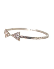 Nialaya Arrow Crystal 925 Silver Bangle Bracelet Women - Retail Flare