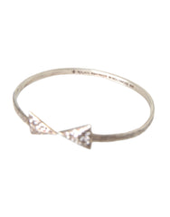 Nialaya Arrow Crystal 925 Silver Bangle Bracelet Women - Retail Flare