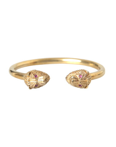 Nialaya Gold CZ Lion Bangle Bracelet Women - Retail Flare