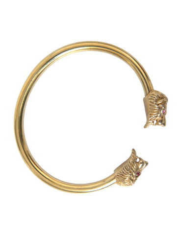 Nialaya Gold CZ Lion Bangle Bracelet Women - Retail Flare