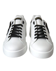 Dolce & Gabbana White Leather DG Logo Casual Low Top Sneakers Shoes Dolce & Gabbana Retail Flare