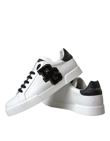 Dolce & Gabbana White Leather DG Logo Casual Low Top Sneakers Shoes Dolce & Gabbana Retail Flare