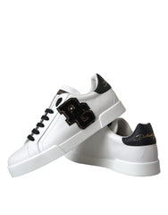 Dolce & Gabbana White Leather DG Logo Casual Low Top Sneakers Shoes Dolce & Gabbana Retail Flare