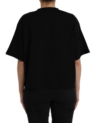 Balenciaga Black Cotton Logo Crew Neck Short Sleeves T-shirt - Retail Flare