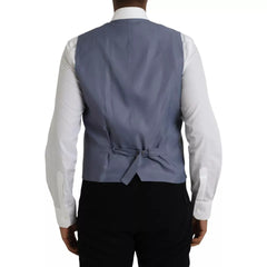 Dolce & Gabbana Light Blue Wool Formal Dress Waistcoat Vest - Retail Flare