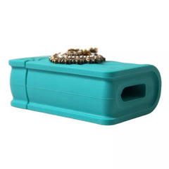 Dolce & Gabbana Turquoise Silicone Devotion Heart Cover Hand Bag Airpods Case - Retail Flare