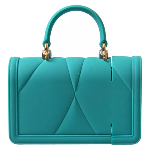 Dolce & Gabbana Turquoise Silicone Devotion Heart Cover Hand Bag Airpods Case - Retail Flare