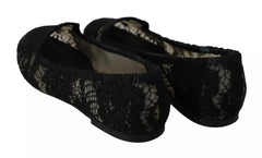 Dolce & Gabbana Black Floral Lace Loafers Flats Shoes - Retail Flare