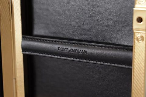Dolce & Gabbana Black Silk Gold Frame Clutch Evening Party Purse Bag - Retail Flare