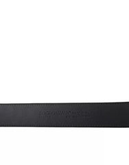 Dolce & Gabbana Black Exotic Leather Gold Metal Buckle Belt - Retail Flare