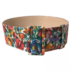 Dolce & Gabbana Multicolor Carretto Fabric Wide Waist Belt - Retail Flare