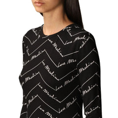 Love Moschino Elegant Long-Sleeved Logo Print Tee - Retail Flare