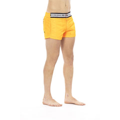 Bikkembergs Orange Polyamide Men Swim Short - Retail Flare