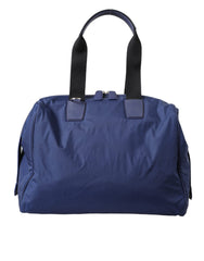 Dolce & Gabbana Blue Nylon Calfskin Hand Shoulder Duffel Bag - Retail Flare