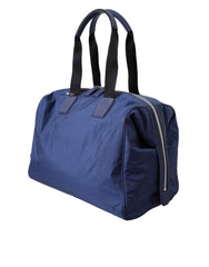 Dolce & Gabbana Blue Nylon Calfskin Hand Shoulder Duffel Bag - Retail Flare