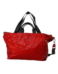 Dolce & Gabbana Red Nylon Calfskin Hand Shoulder Duffel Bag - Retail Flare