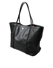 Dolce & Gabbana Black Leather Miss Escape Shopping Tote Women Bag - Retail Flare