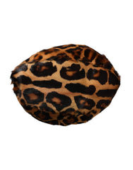 Dolce & Gabbana Brown Leopard Fur Women Bucket Hat - Retail Flare