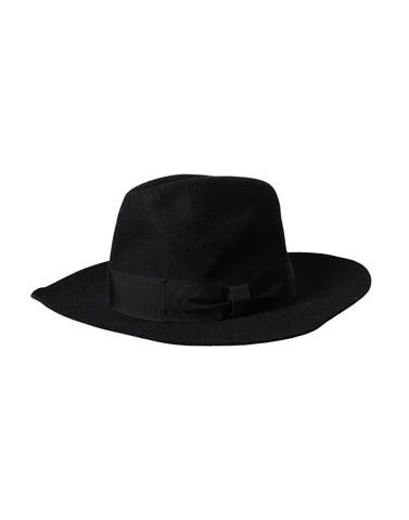 Dolce & Gabbana Black Rabbit Fedora Trilby Women Hat - Retail Flare