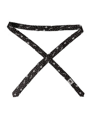 Dolce & Gabbana Black Guitar Print Silk Adjustable Tie - Retail Flare