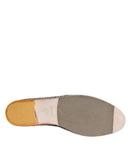 Dolce & Gabbana Blue Gray Woven Leather Buffalo Espadrille Shoes - Retail Flare