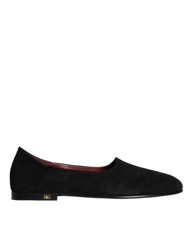 Dolce & Gabbana Black Suede Loafers Formal Slip On Shoes - Retail Flare