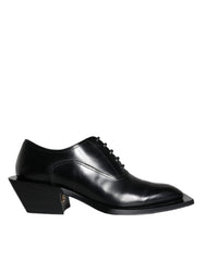 Dolce & Gabbana Black Calfskin Leather Derby Dress Men Shoes - Retail Flare