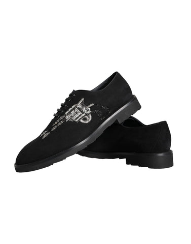Dolce & Gabbana Black Suede Sicilia Lace Up Formal Shoes - Retail Flare