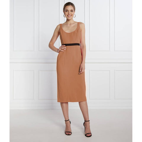 PINKO Brown Polyester Dress - Retail Flare