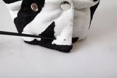 Dolce & Gabbana Black White Wool Whole Head Wrap Hat - Retail Flare