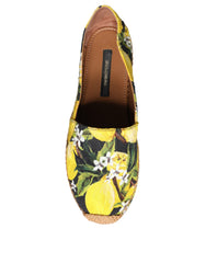 Dolce & Gabbana Multicolor Lemon Slip On Espadrilles Shoes - Retail Flare
