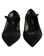 Dolce & Gabbana Black Taormina Lace Bellucci Flats Shoes - Retail Flare