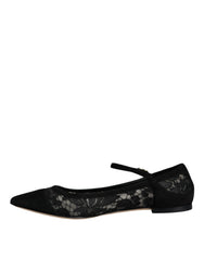 Dolce & Gabbana Black Taormina Lace Bellucci Flats Shoes - Retail Flare
