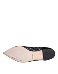 Dolce & Gabbana Black Taormina Lace Bellucci Flats Shoes - Retail Flare