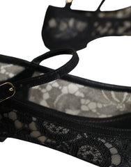Dolce & Gabbana Black Taormina Lace Bellucci Flats Shoes - Retail Flare