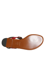 Dolce & Gabbana Multicolor Crystal Sandals Flip Flops Shoes - Retail Flare