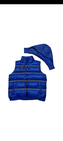 Versace Elegant Black Logo Band Vest with Detachable Hood - Retail Flare