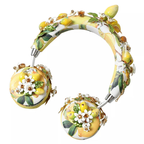 Dolce & Gabbana Lemon Crystal Floral Headset Audio Headphones - Retail Flare
