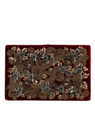 Dolce & Gabbana Red Velvet Gold Frame Clutch Evening Party Purse Bag - Retail Flare