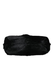 Dolce & Gabbana Black Fur Handbag Clutch Purse Pouch Bag - Retail Flare