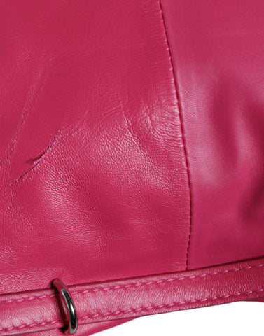 Patrizia Pepe Fuchsia Pink Leather Shoulder Purse Tote Bag - Retail Flare
