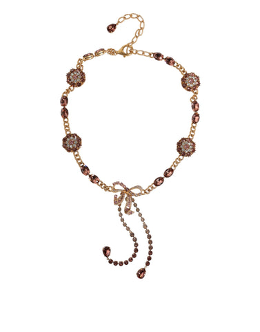 Dolce & Gabbana Gold Tone Brass Crystal Embellished Belt - Retail Flare