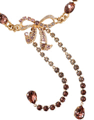 Dolce & Gabbana Gold Tone Brass Crystal Embellished Waist Chain Belt - Retail Flare